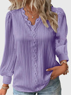 Liora Elegant Pullover Blouse purple