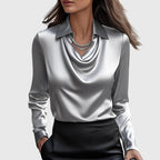 Brooklyne Elegant Blouse Silver