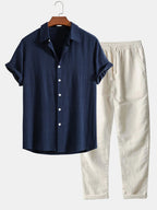 Linen Set Navy Blue