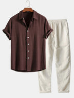 Linen Set Coffee Brown