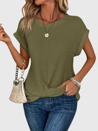 Colette Crew Neck Blouse in green