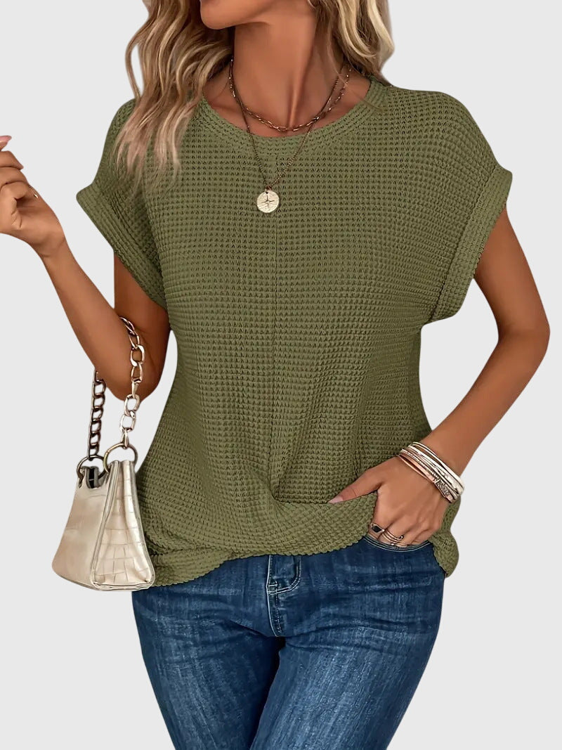 Colette Crew Neck Blouse in green