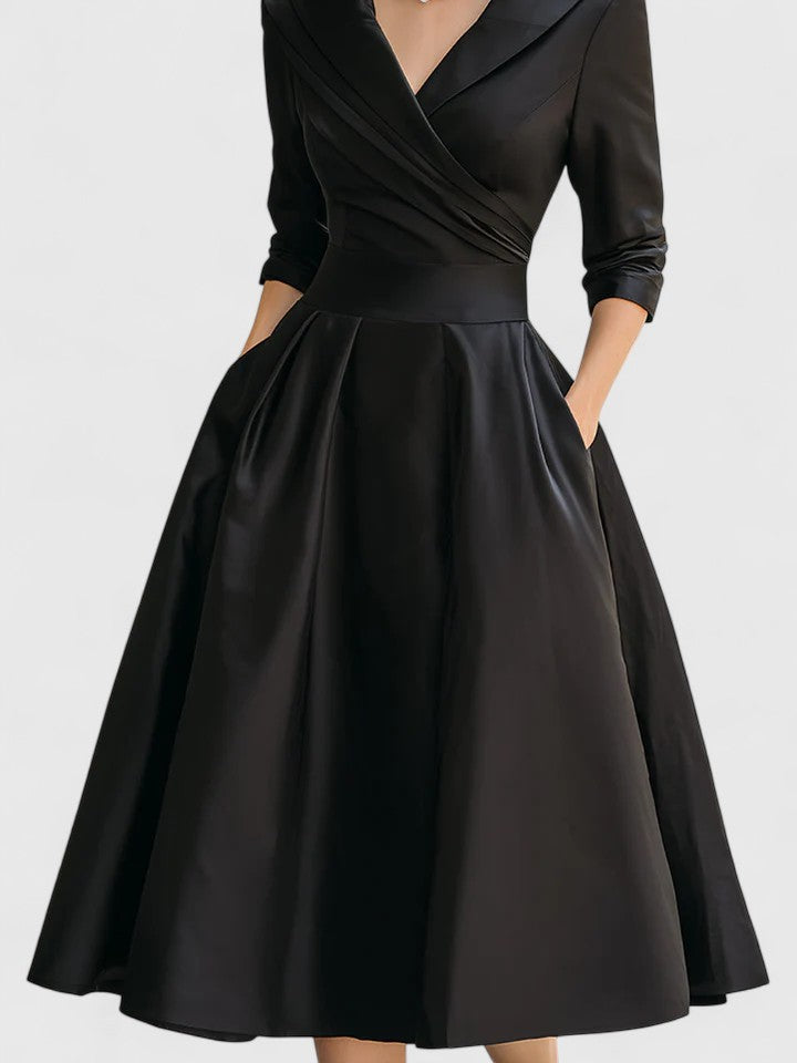 Solène Elegant Midi Dress