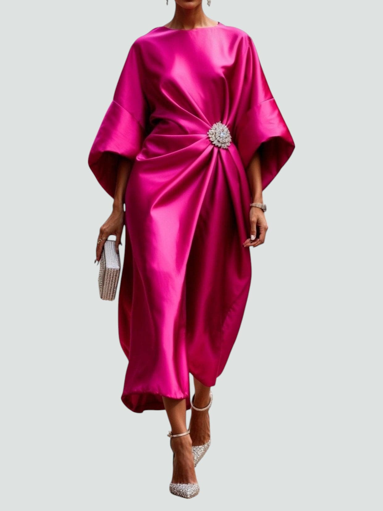 Evangeline Elegant Dress in pink