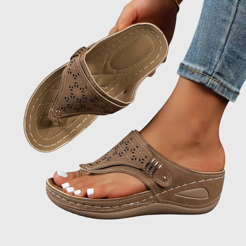 Comfort Step Orthopedic Sandals - Brown