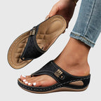 Comfort Step Orthopedic Sandals - Black