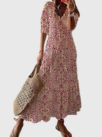 Zara Boho Vintage Summer Dress - Red