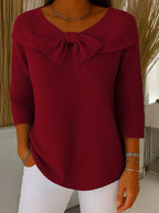 Lisette Bow Sweater Red