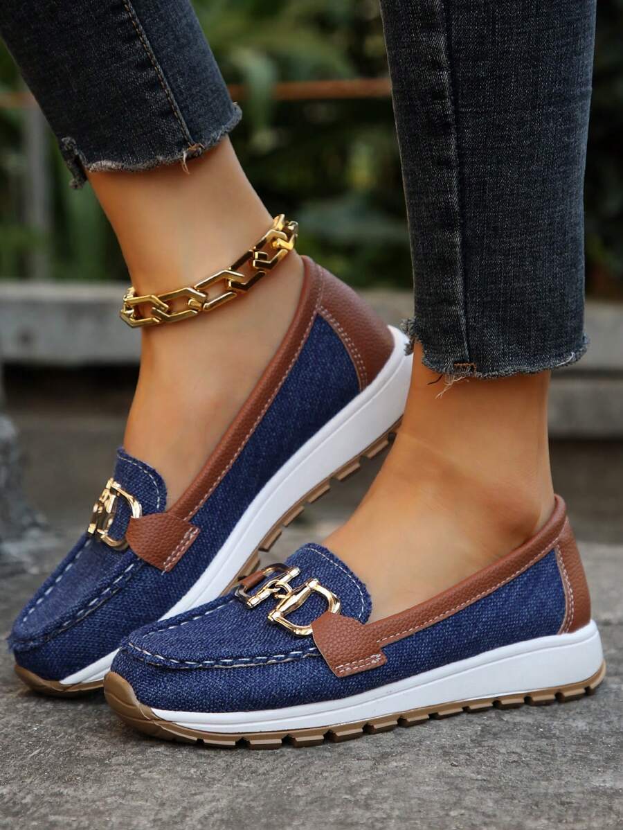 Mia Orthopedic Loafers Navy side