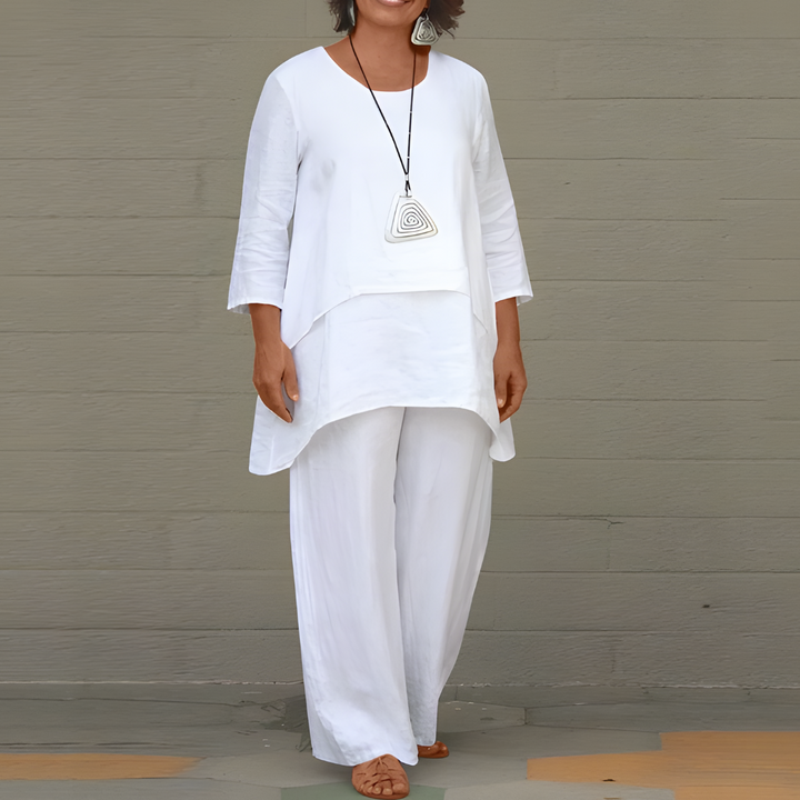 Chic 2-Piece Linen Set for Women