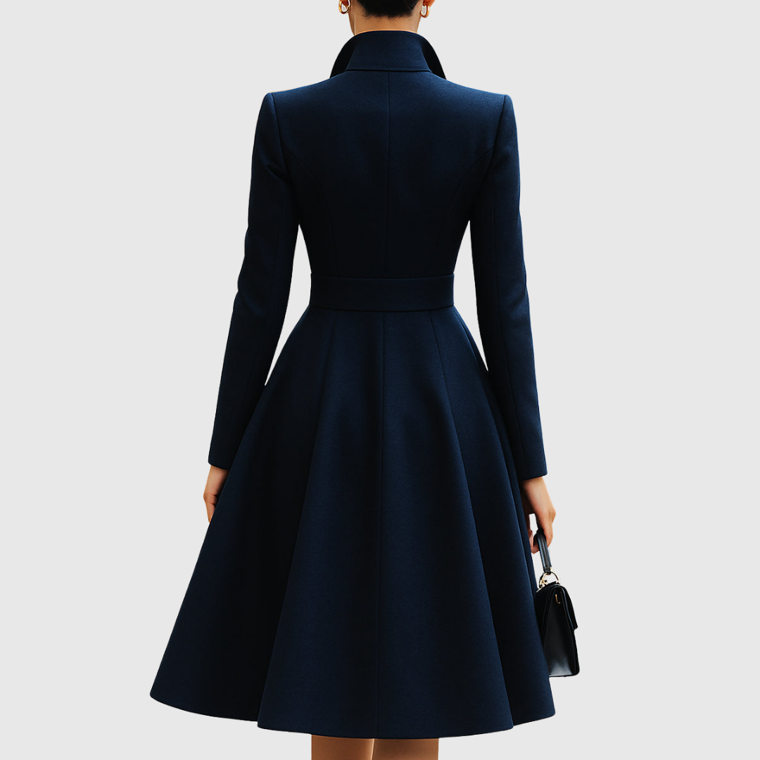 Vivienne navy coat dress