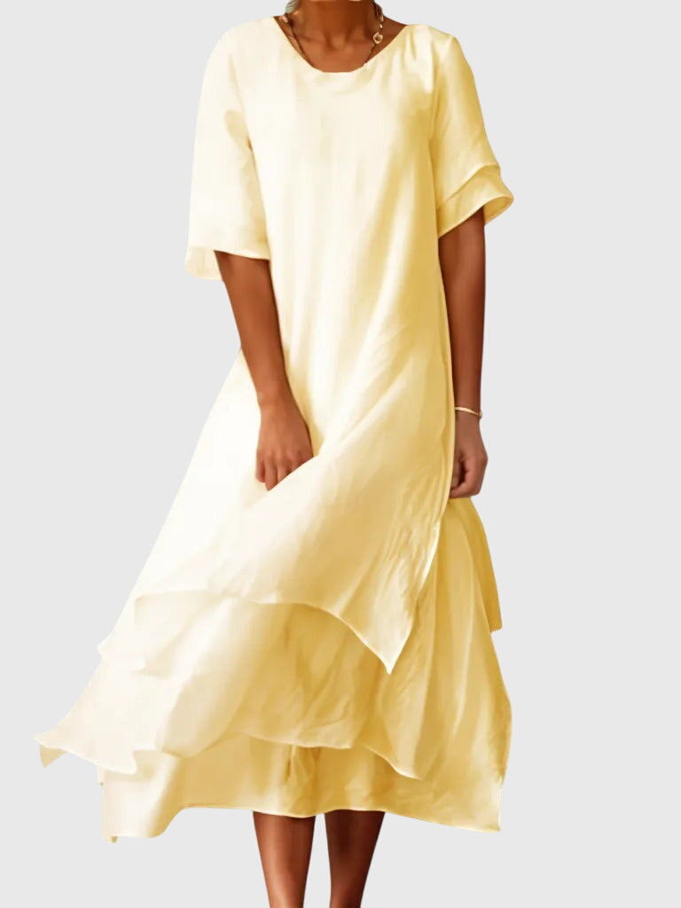 Vivienne Elegant Dress in yellow