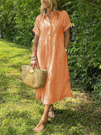 Marlowe Striped Shirt - Orange