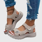 Solene Cushioned Sandals in khaki