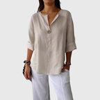 Camille Elegant Blouse Beige