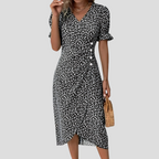 Women's Elegant Floral Midi Dress
