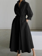 Seraphina Flowing Long Dress - Black