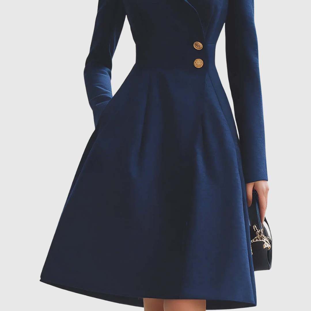 Vivienne navy coat dress