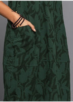 Marguerite | Long Sleeve Floral Midi Dress with Pockets