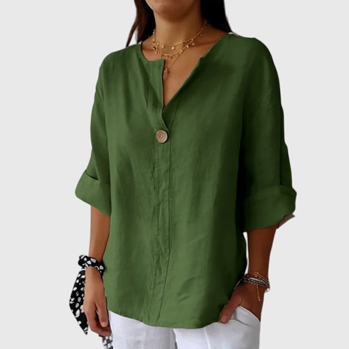 Camille Elegant Blouse Green