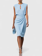 Lisandrah Sophisticated Dress Light Blue