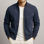 Caleb Minimalist Zip Jacket Dark blue