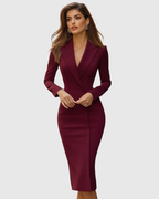 Seleneva Elegant Tailored Midi Dress lifestyle 4