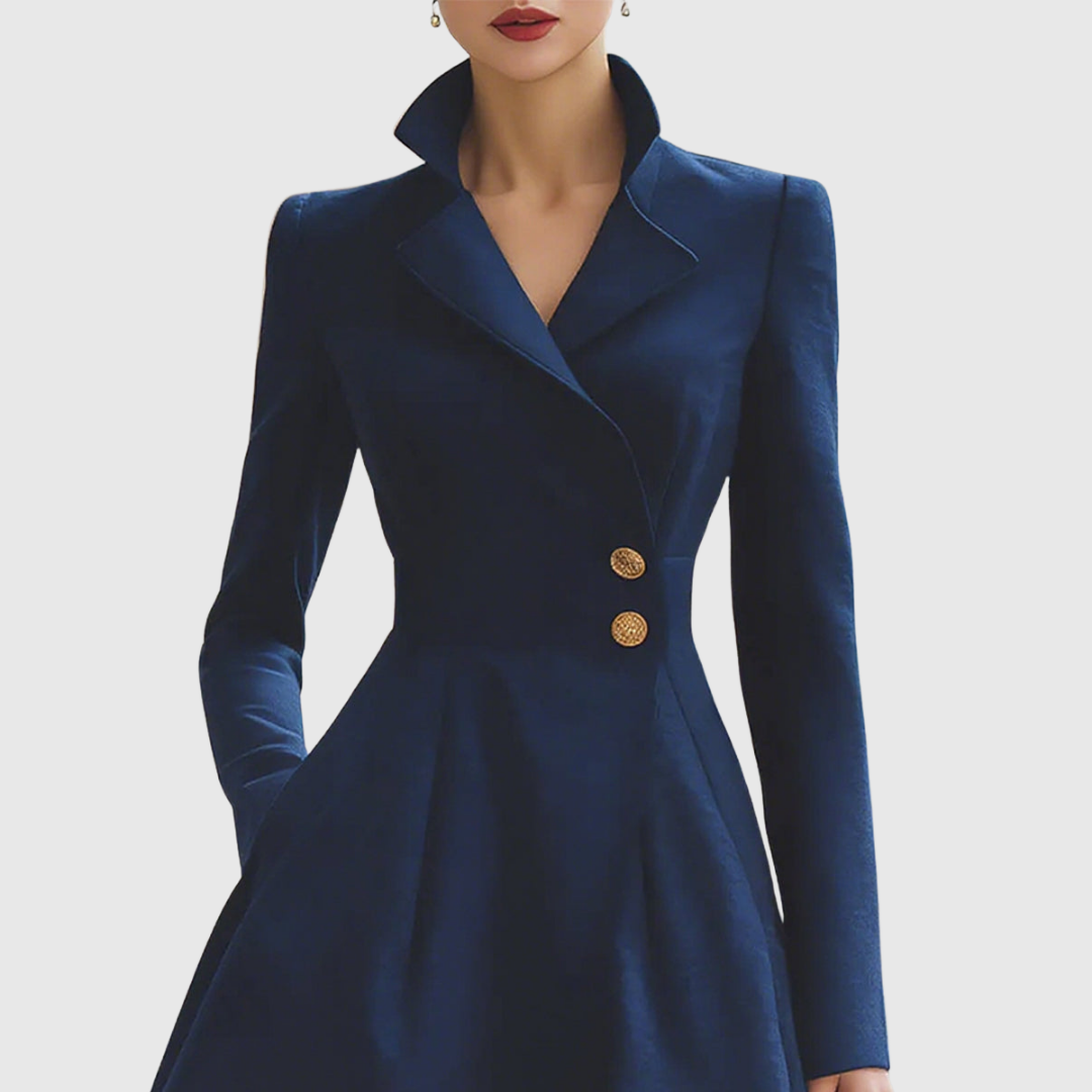Vivienne navy coat dress