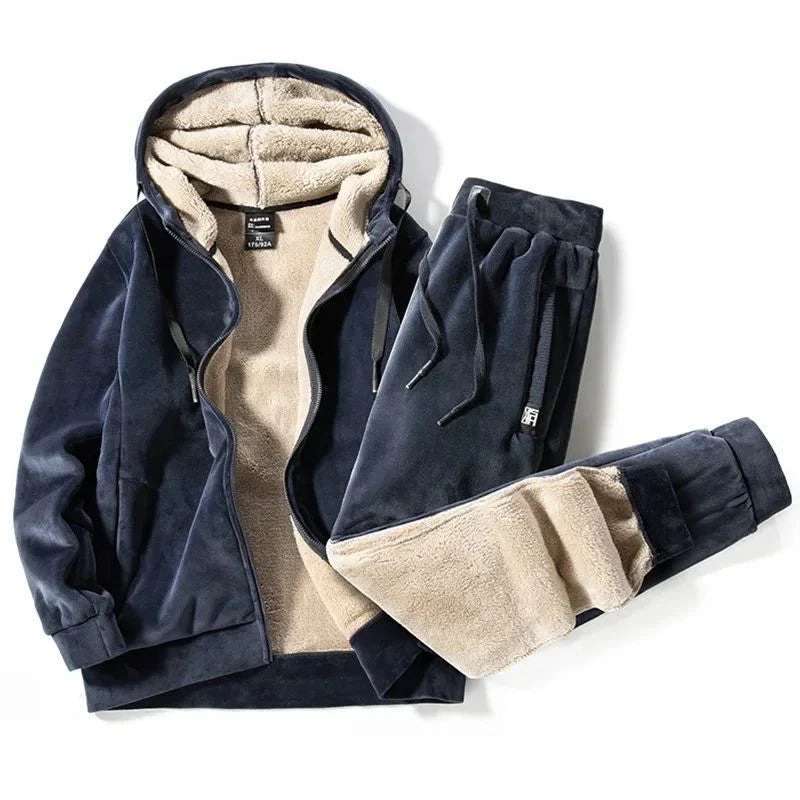 Men's fleece tracksuit fabric detail