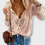 Seraphine Lace Blouse Pink