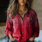Marisol Bohemian Blouse Red