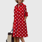 Cleo Elegant Dress Red White