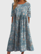 Celeste Flattering Dress Light Blue