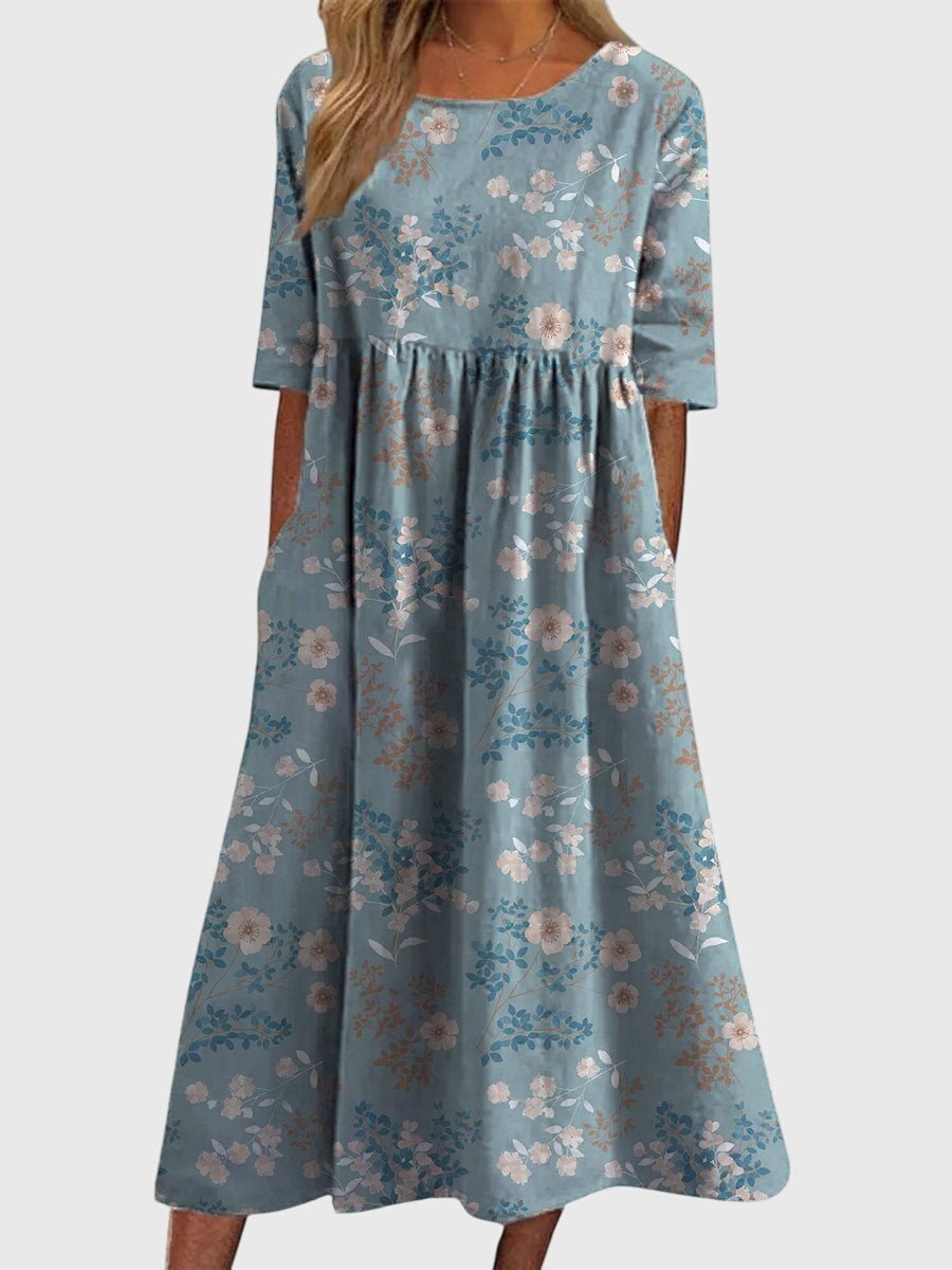 Celeste Flattering Dress Light Blue