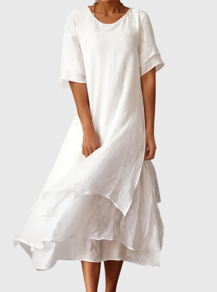 Vivienne Elegant Dress in white