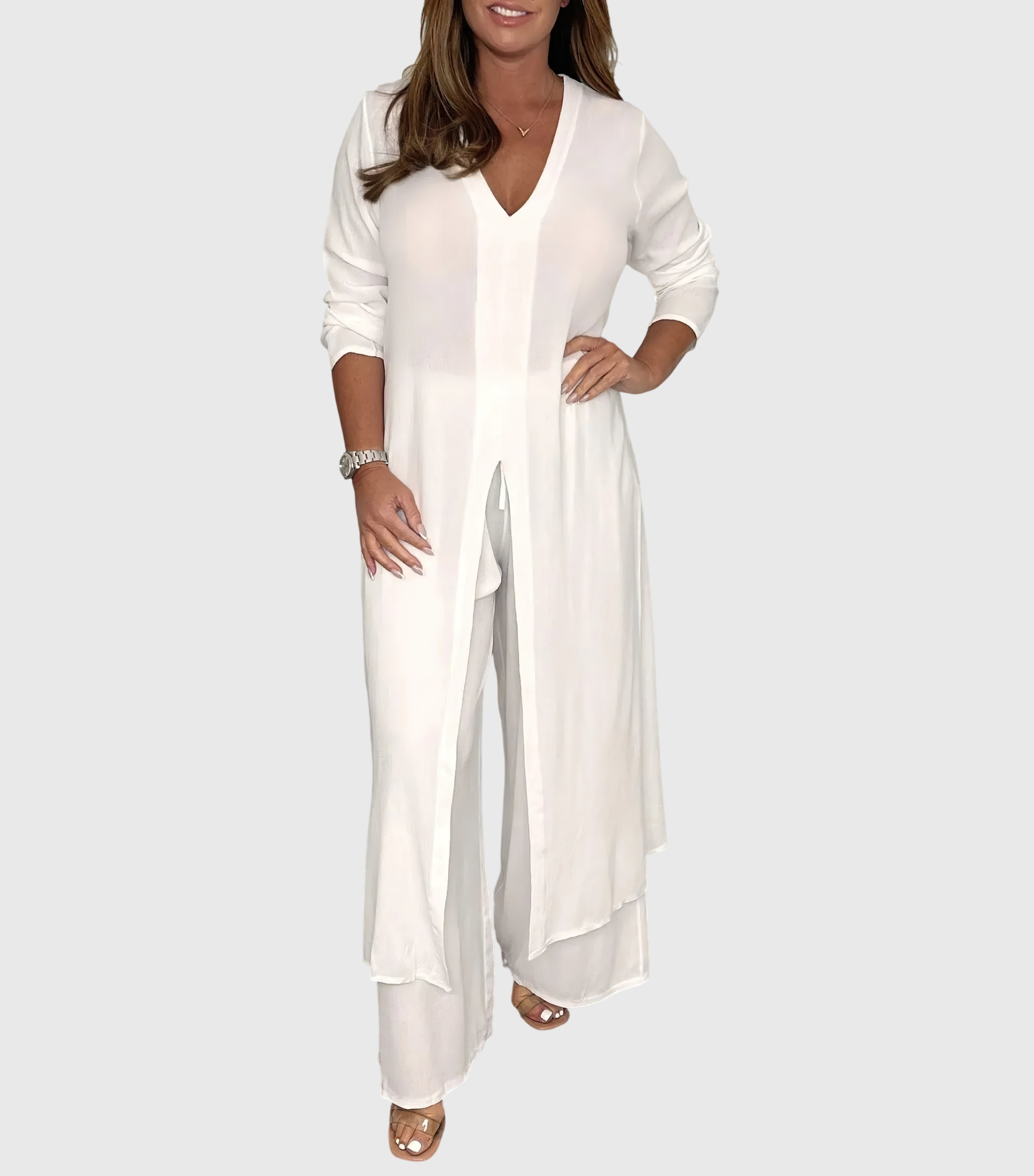 Seraphine Elegant Two-Piece Set White