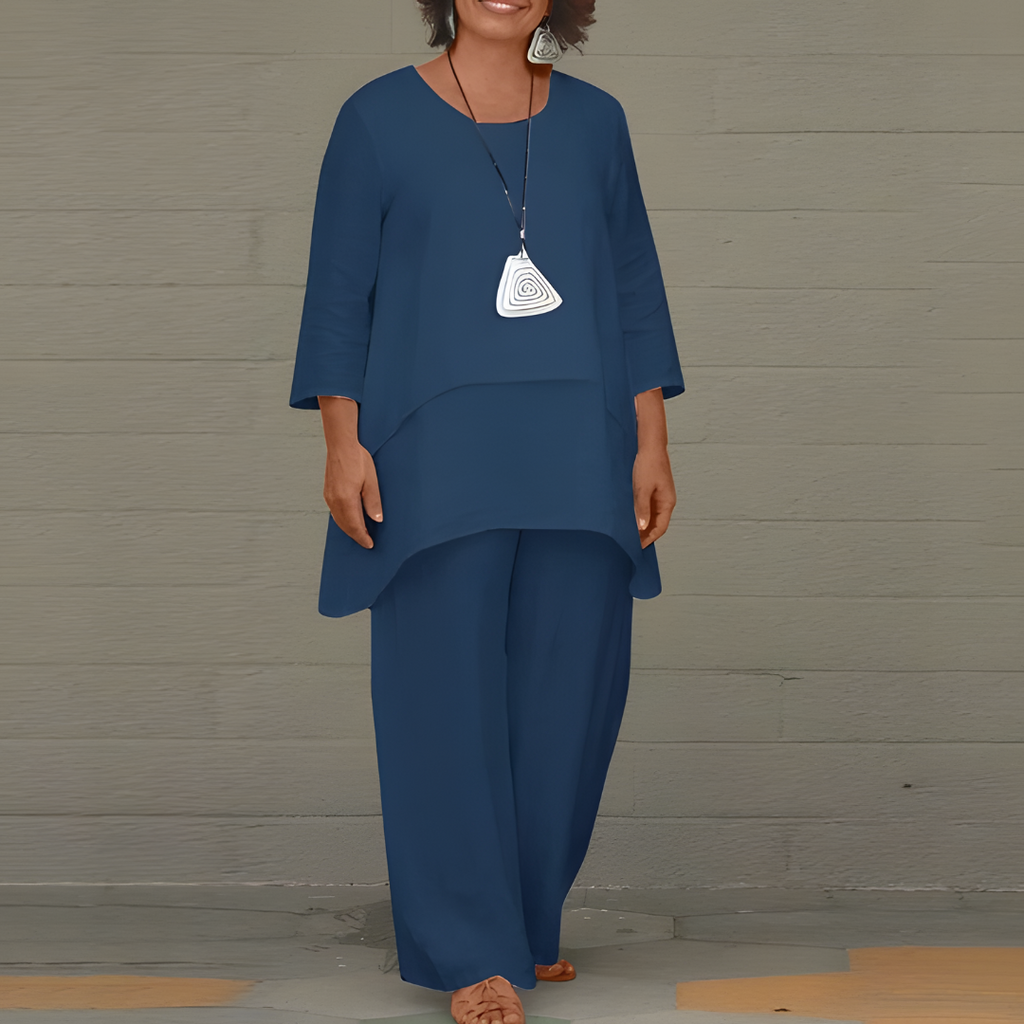 Chic 2-Piece Linen Set for Women