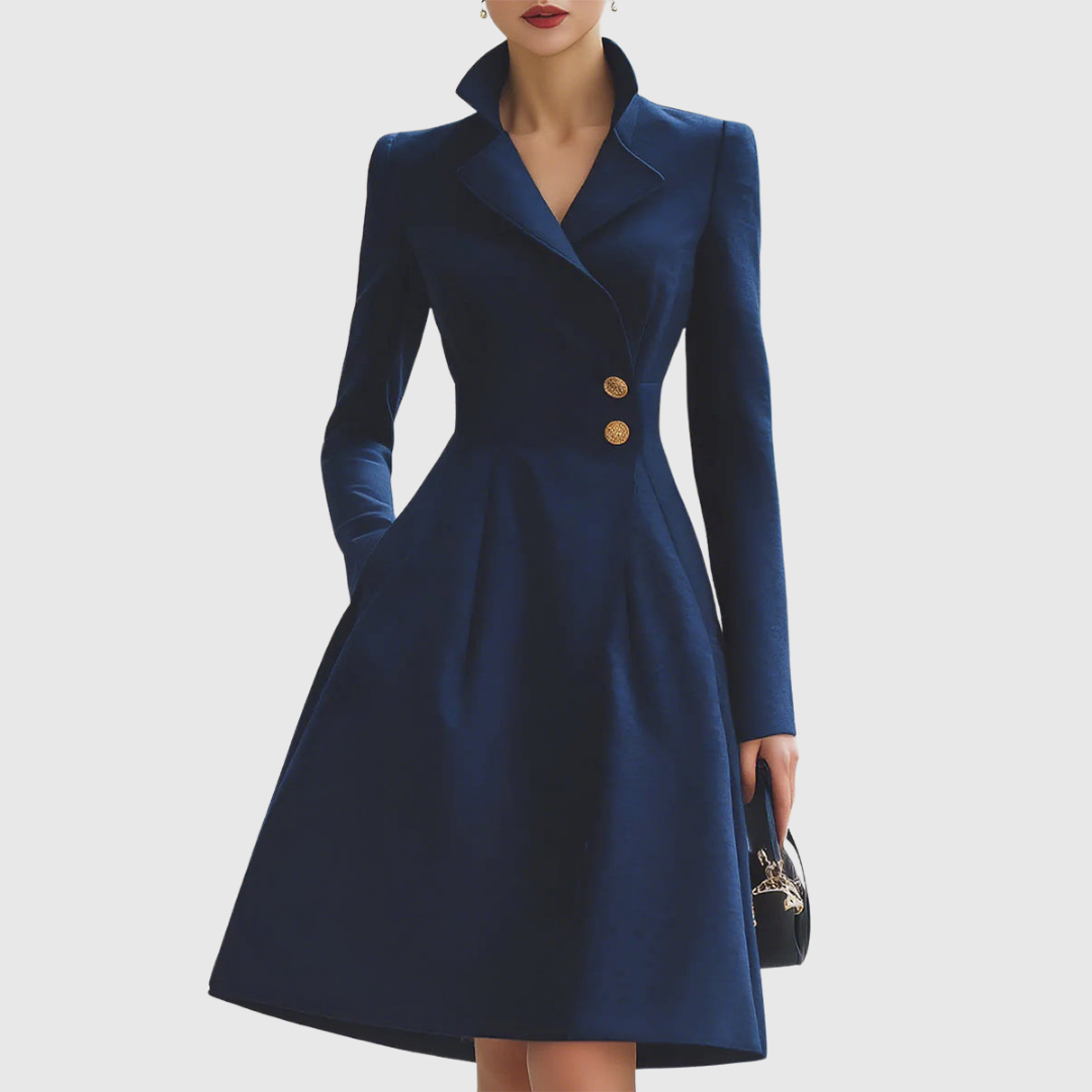 Vivienne navy coat dress
