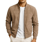 Caleb Minimalist Zip Jacket Brown
