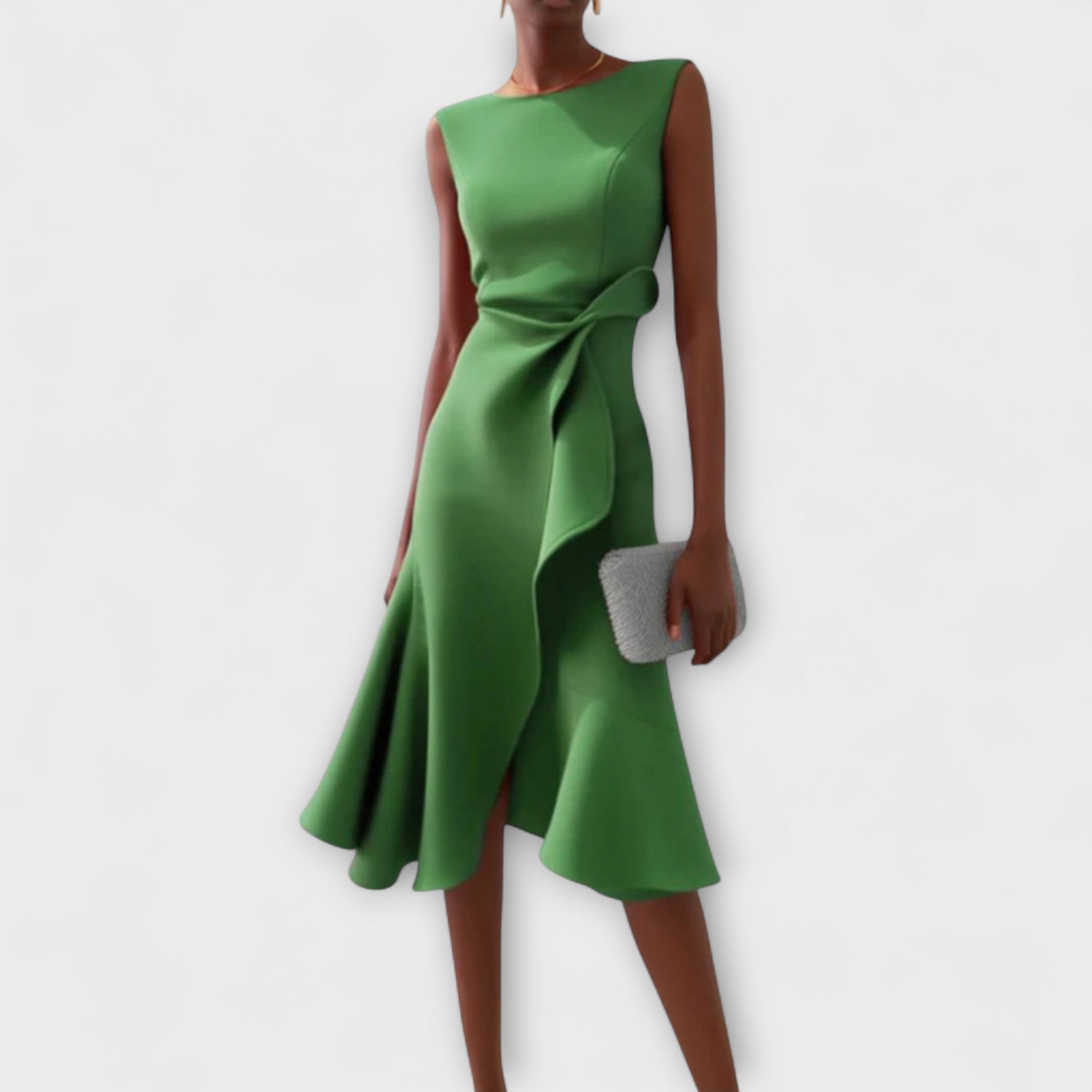 Vivienne Sophisticated Midi Dress - Green