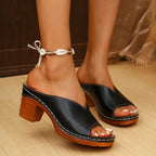 Amalfi| Block Heel Slide Sandals