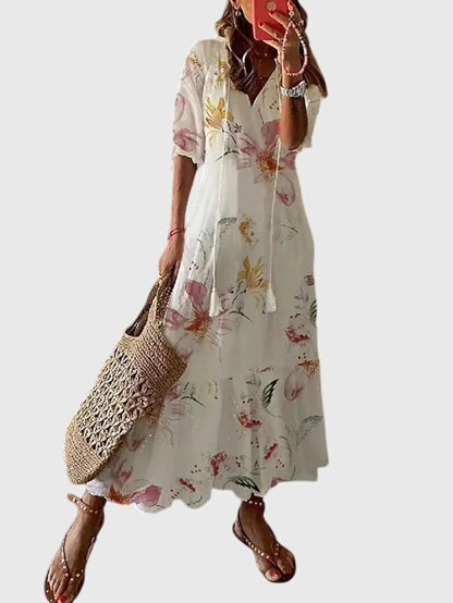 Zara Boho Vintage Summer Dress - White
