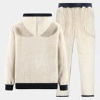 Men's fleece tracksuit worn view