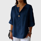 Camille Elegant Blouse Blue