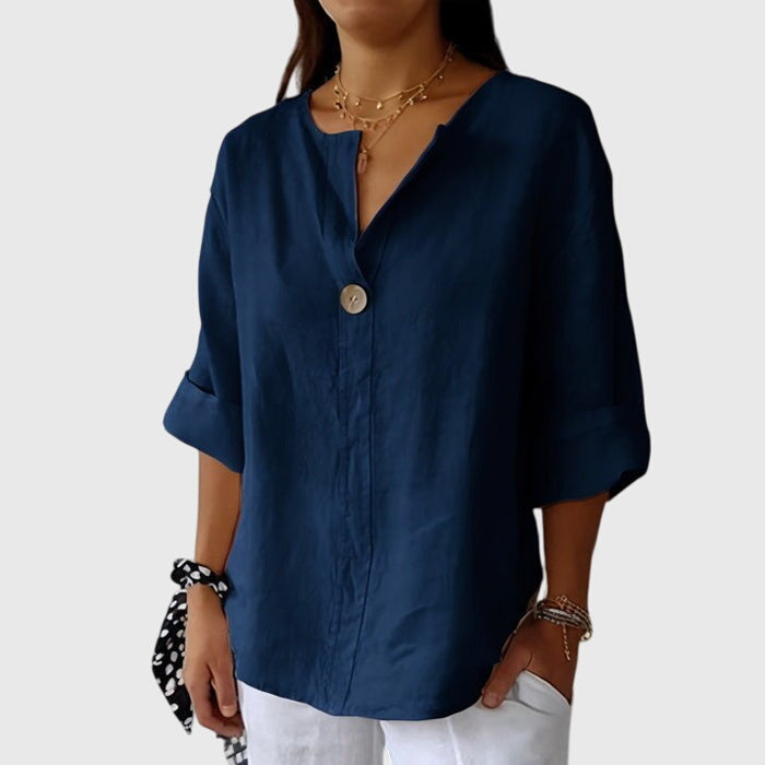 Camille Elegant Blouse Blue