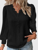 Liora Elegant Pullover Blouse black