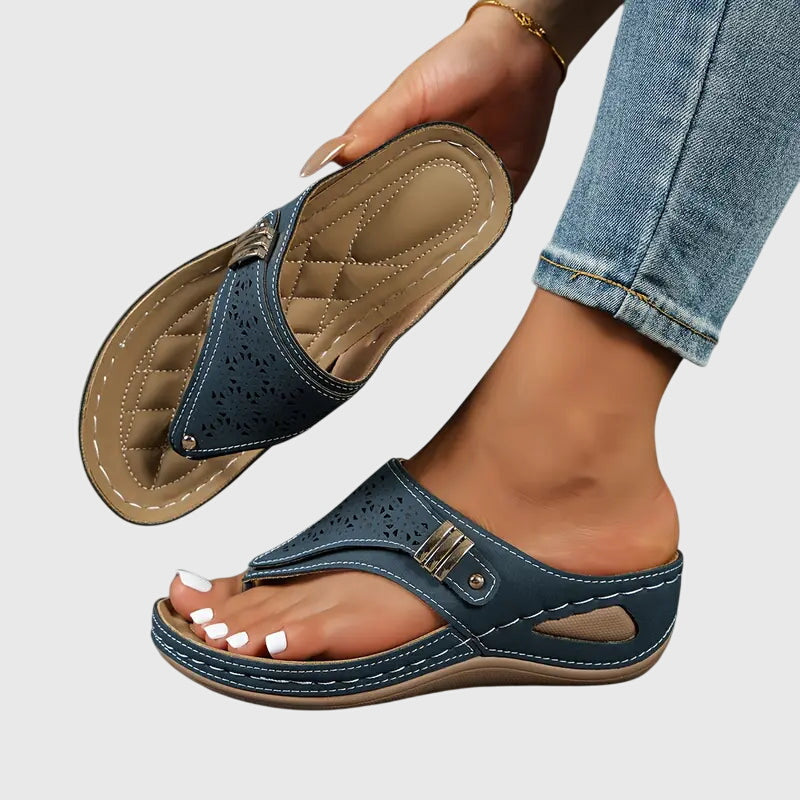 Comfort Step Orthopedic Sandals - Navy