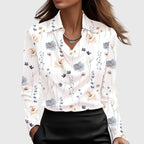 Brooklyne Elegant Blouse White Floral
