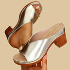 Amalfi| Block Heel Slide Sandals