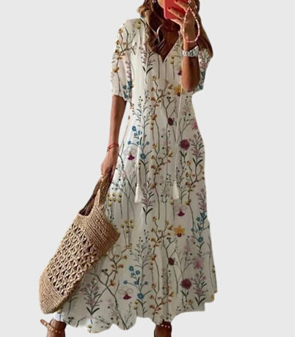 Zara Boho Vintage Summer Dress - Floral